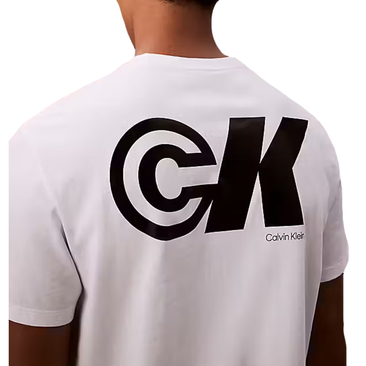 t-shirt homme  calvin klein m ss 20s ck sport logo graphic