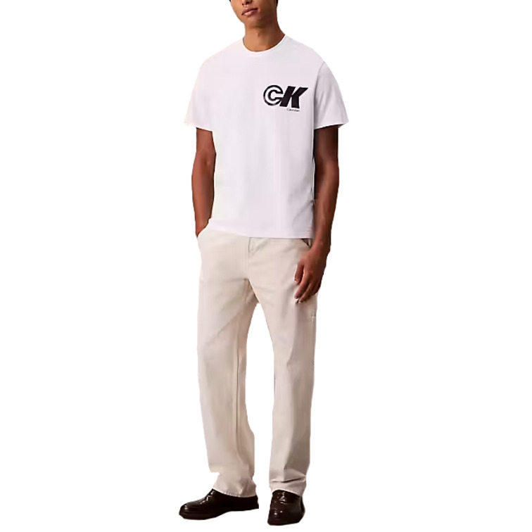 t-shirt homme  calvin klein m ss 20s ck sport logo graphic