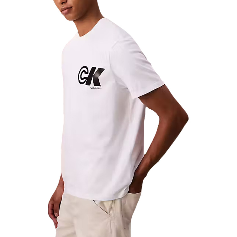 t-shirt homme  calvin klein m ss 20s ck sport logo graphic