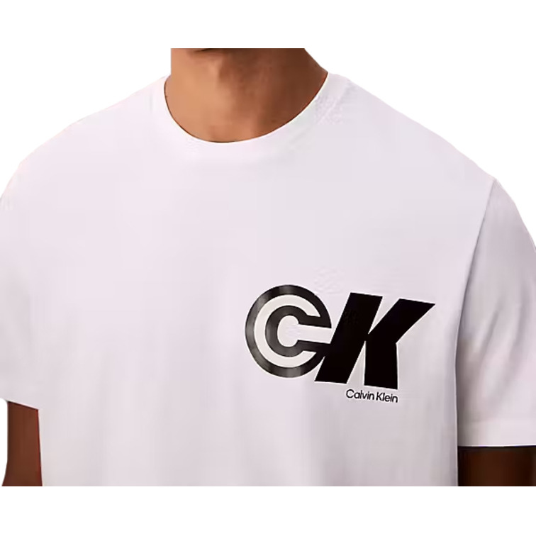 t-shirt homme  calvin klein m ss 20s ck sport logo graphic