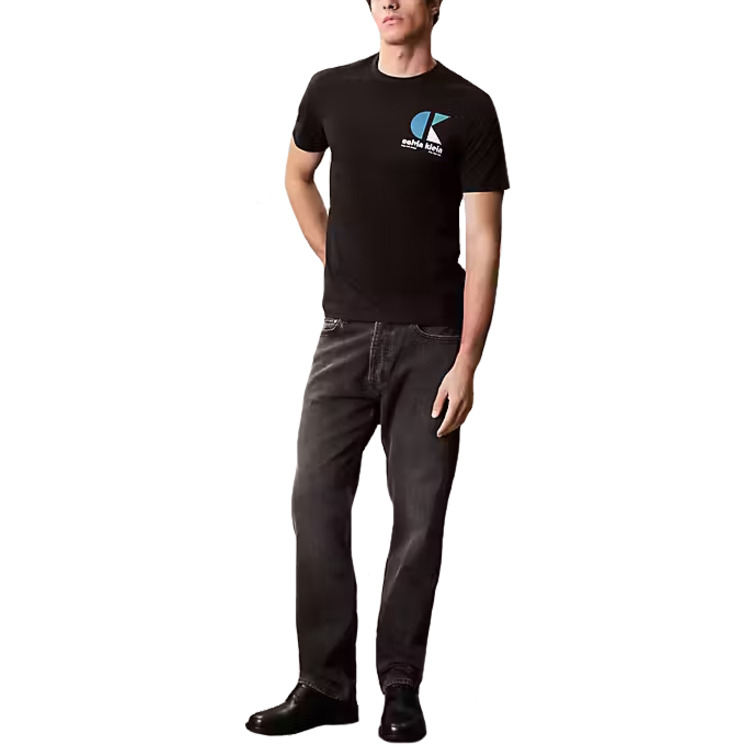 t-shirt homme  calvin klein m ss 30s eu ck bh logo graphic