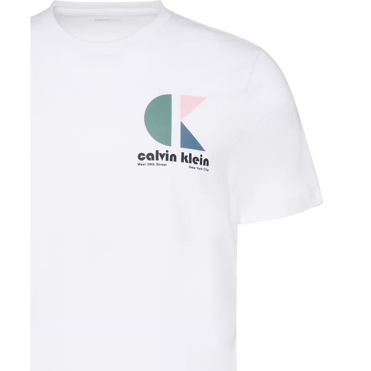 t-shirt homme  calvin klein m ss 30s eu ck bh logo graphic