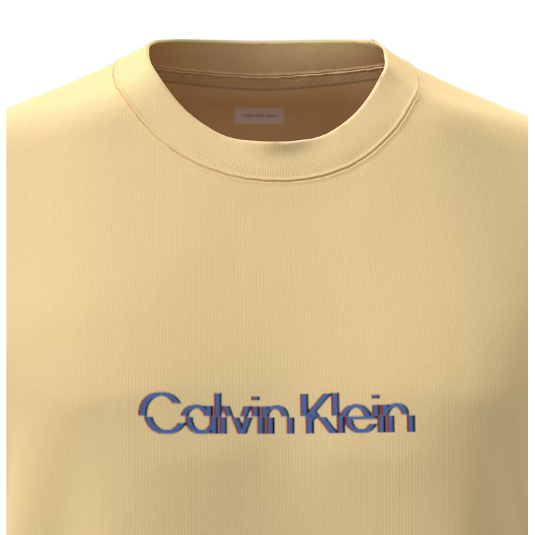 t-shirt homme  calvin klein m ss glitched logo eu classic