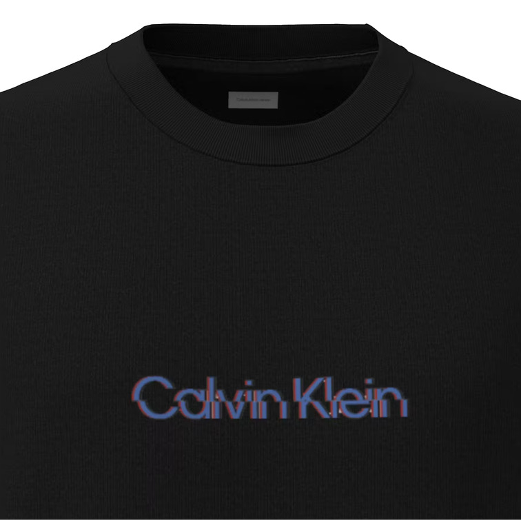 t-shirt homme  calvin klein m ss glitched logo eu classic