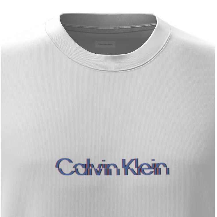 t-shirt homme  calvin klein m ss glitched logo eu classic