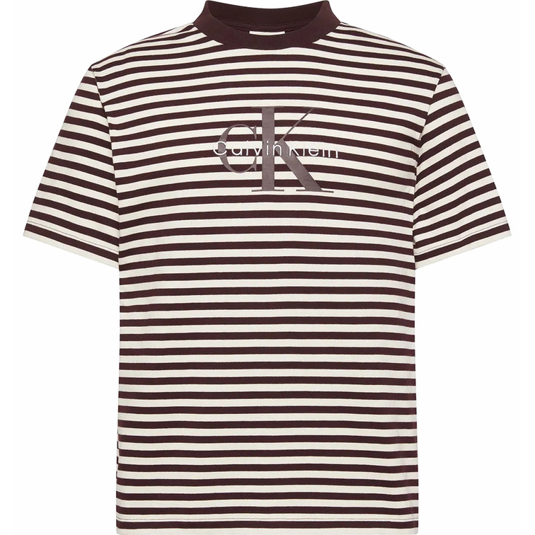 t-shirt homme  calvin klein m ss 20s stripe maillot singelog