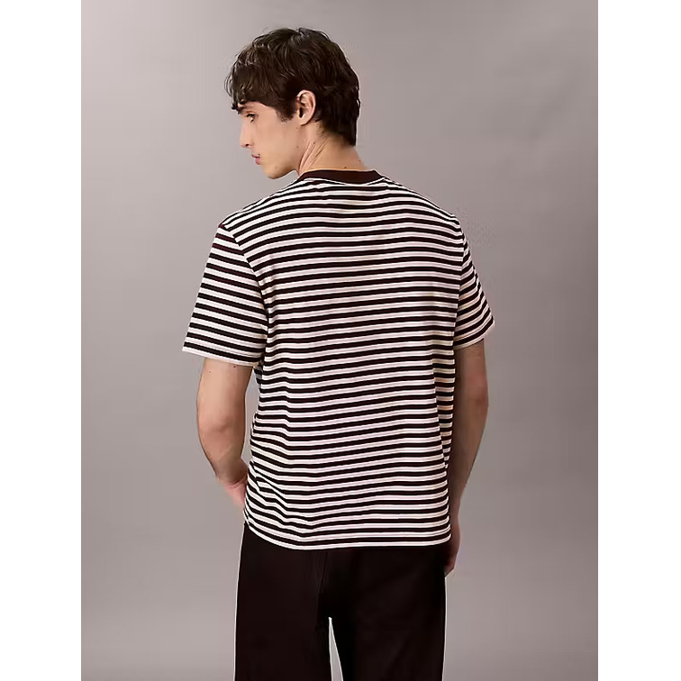 t-shirt homme  calvin klein m ss 20s stripe maillot singelog
