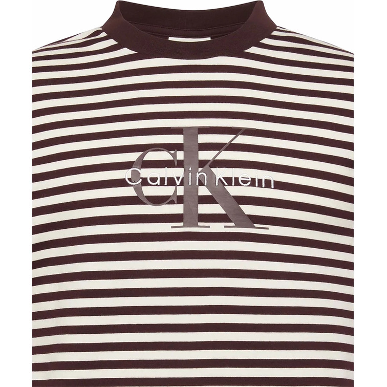 t-shirt homme  calvin klein m ss 20s stripe maillot singelog