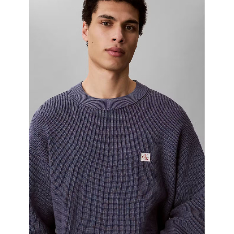 maillot homme  calvin klein m ls ez cotton waffle crwnk sw