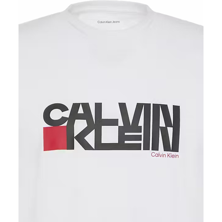 t-shirt homme  calvin klein m ss 30s eu ck redbox graphic