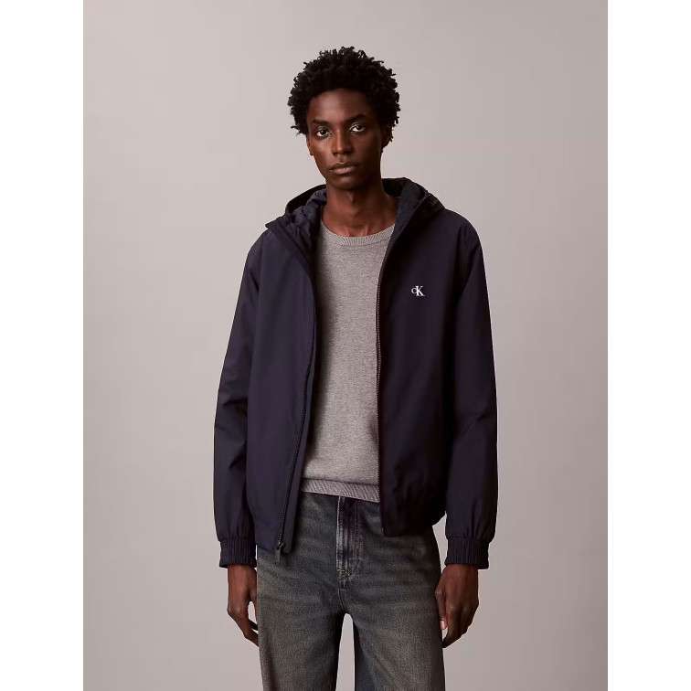 cazadora homme  calvin klein m ls hooded ripstop harrington
