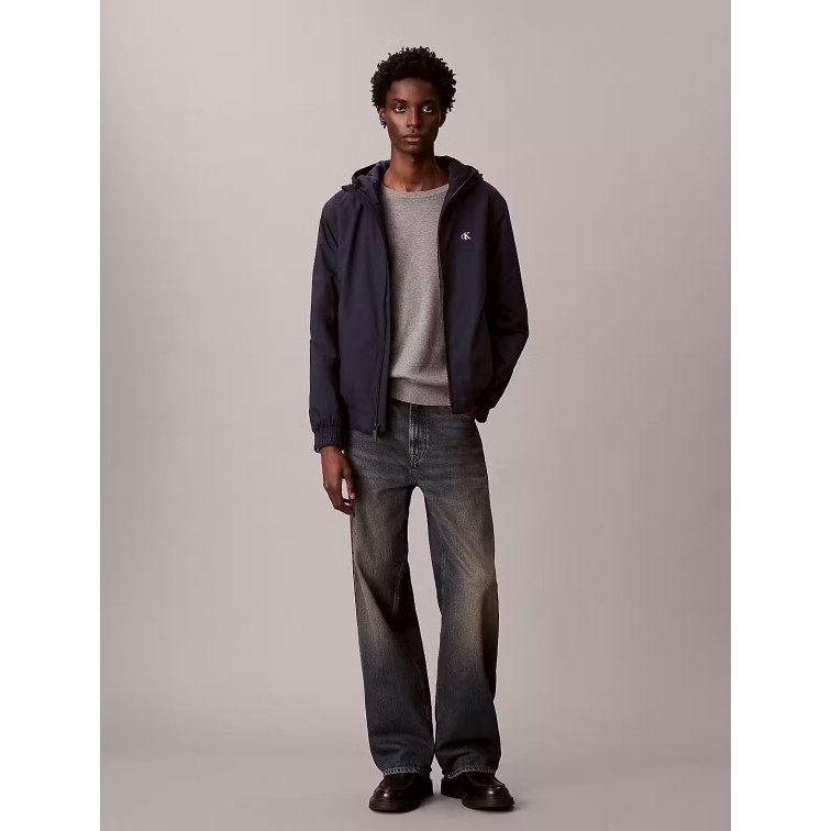 cazadora homme  calvin klein m ls hooded ripstop harrington