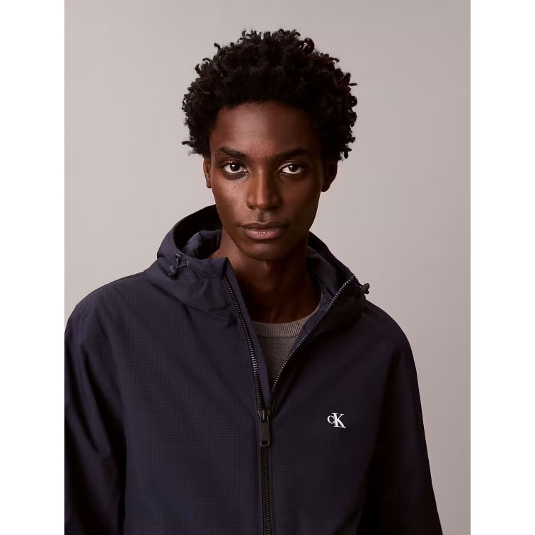 cazadora homme  calvin klein m ls hooded ripstop harrington