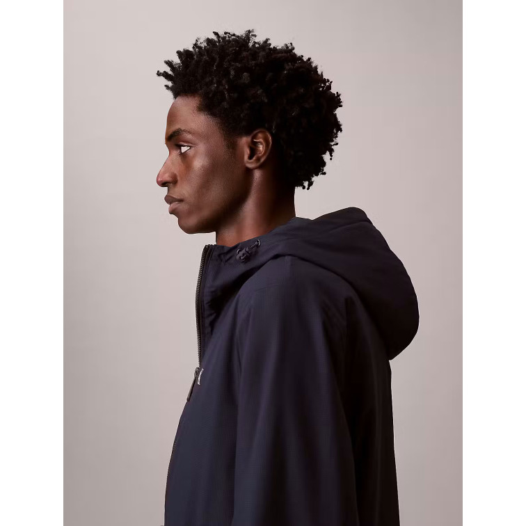 cazadora homme  calvin klein m ls hooded ripstop harrington
