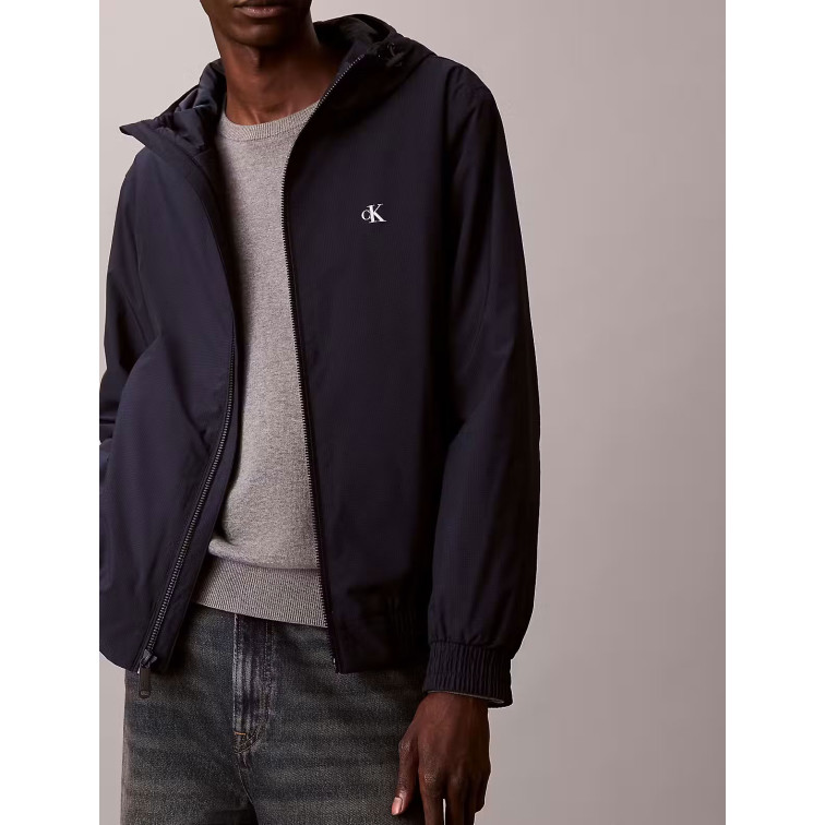 cazadora homme  calvin klein m ls hooded ripstop harrington