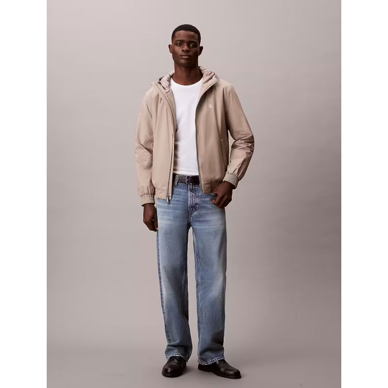 cazadora homme  calvin klein m ls hooded ripstop harrington