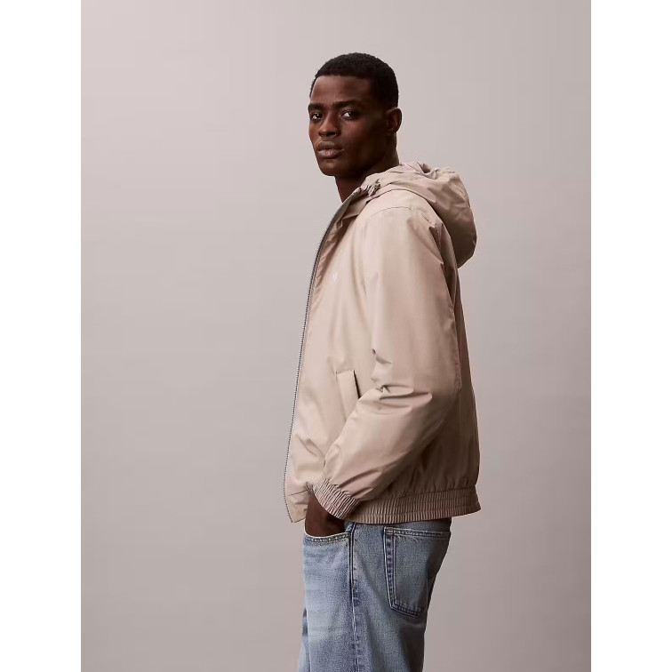 cazadora homme  calvin klein m ls hooded ripstop harrington