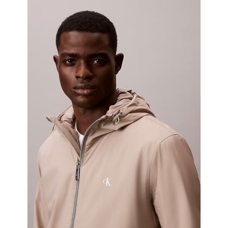 cazadora homme  calvin klein m ls hooded ripstop harrington