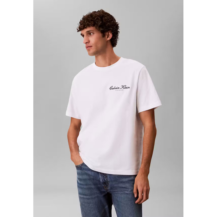 t-shirt homme  calvin klein m 20s march graphic seasonal f