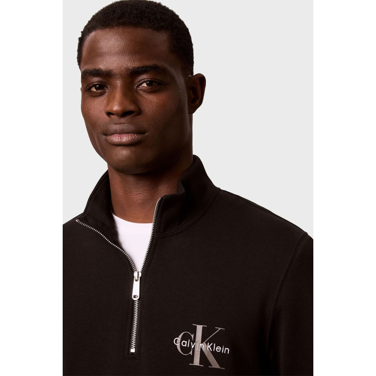 sweat-shirt homme  calvin klein m cl ls 350terry mcro mnlg qtr