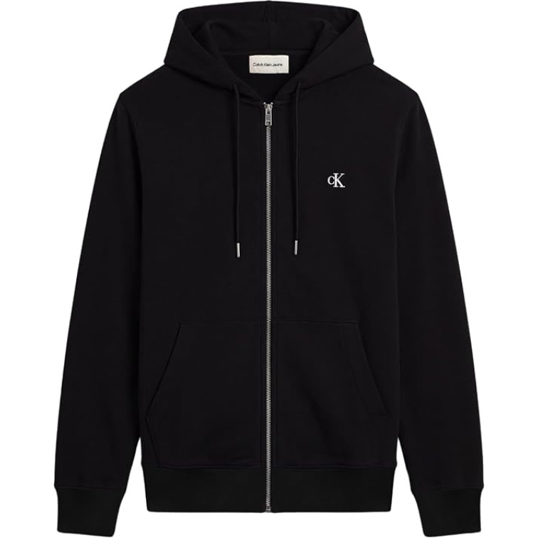 sweat-shirt homme  calvin klein m ls eu 350terry mnogrm fz hoo