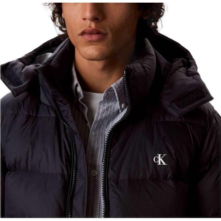 cazadora homme  calvin klein ls nyln zp off hod down pufr j
