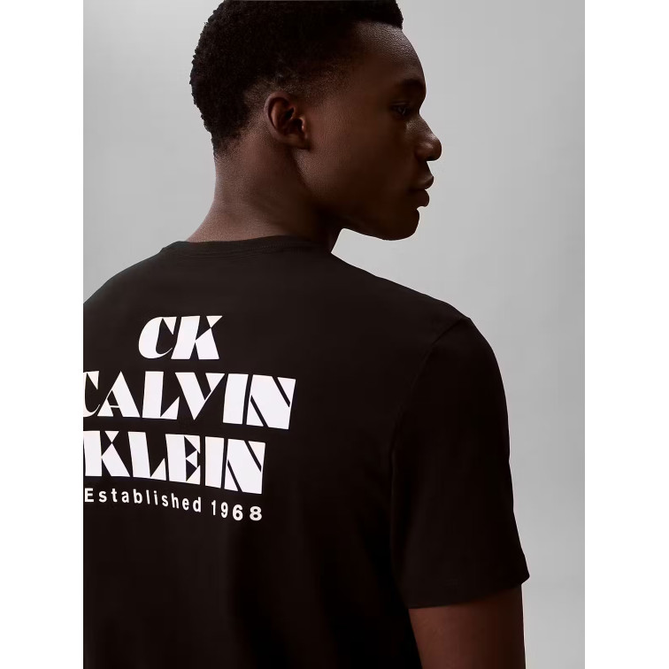 t-shirt homme  calvin klein m ss 30s eu ck resort graphic