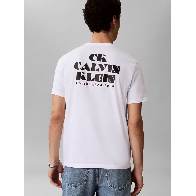t-shirt homme  calvin klein m ss 30s eu ck resort graphic