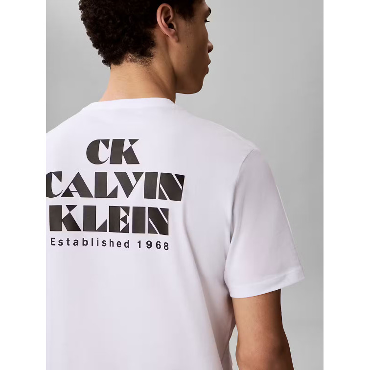 t-shirt homme  calvin klein m ss 30s eu ck resort graphic