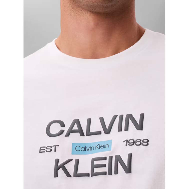 t-shirt homme  calvin klein m ss 30s eu calvinklein stack