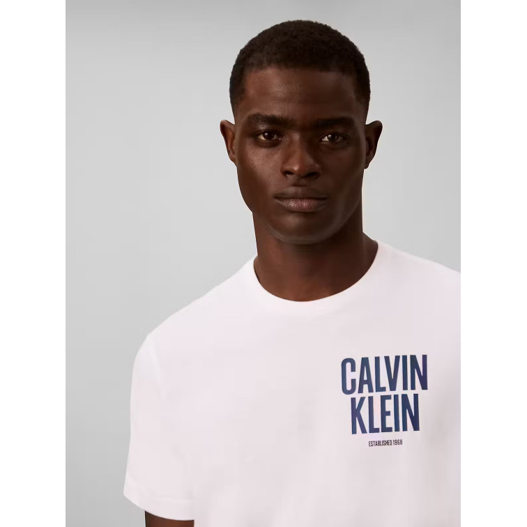 t-shirt homme  calvin klein ss 30s eu block font calvin bc