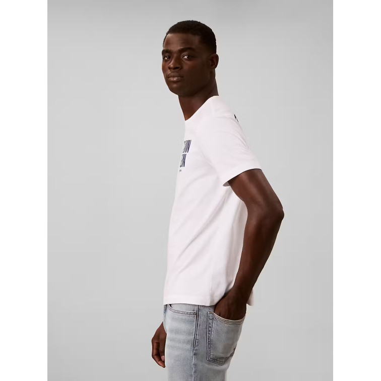 t-shirt homme  calvin klein ss 30s eu block font calvin bc