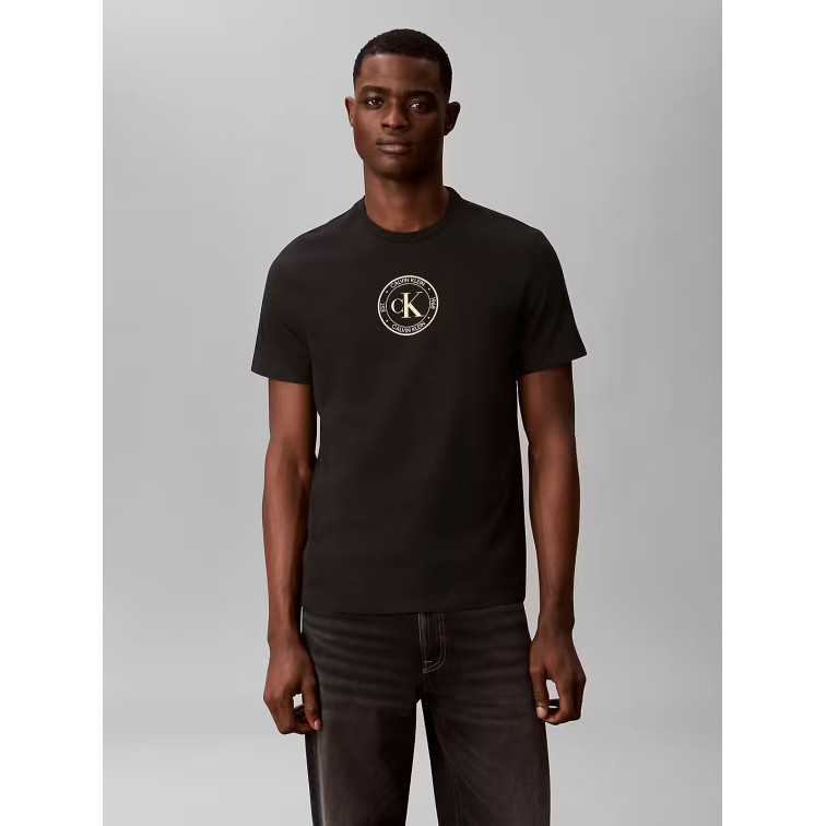 t-shirt homme  calvin klein ss 30s eu crest graphic tee