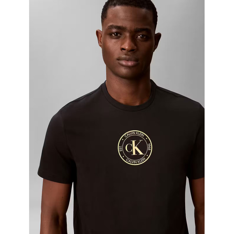t-shirt homme  calvin klein ss 30s eu crest graphic tee