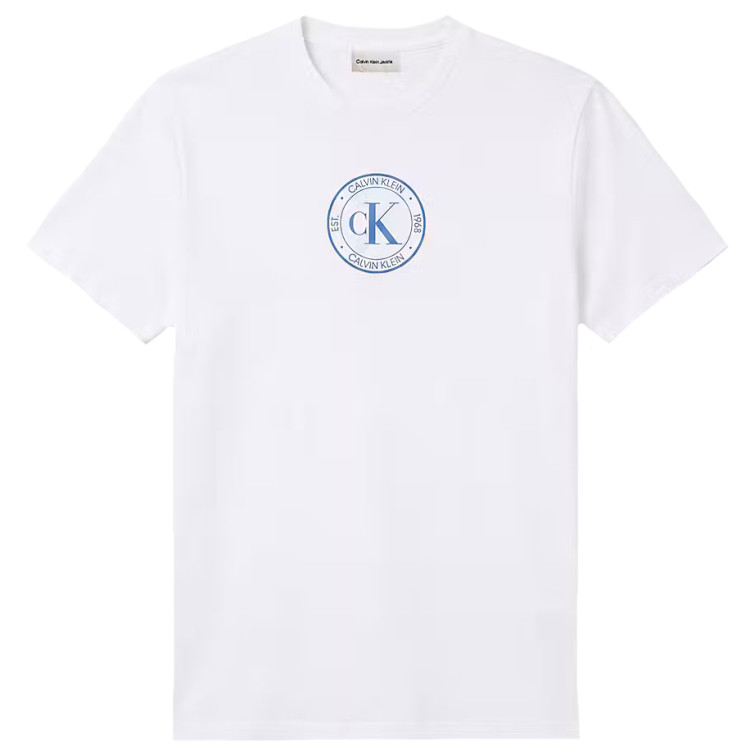 t-shirt homme  calvin klein ss 30s eu crest graphic tee