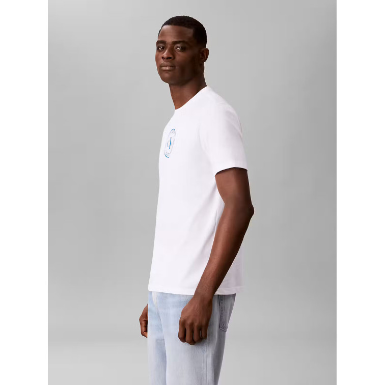 t-shirt homme  calvin klein ss 30s eu crest graphic tee