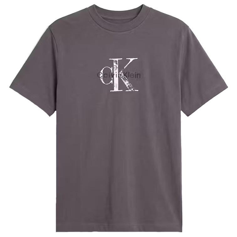 t-shirt homme  calvin klein ss 20s ez distressd mnlgo grap