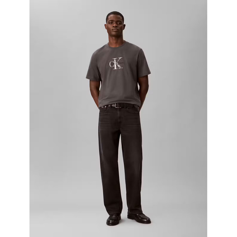 t-shirt homme  calvin klein ss 20s ez distressd mnlgo grap