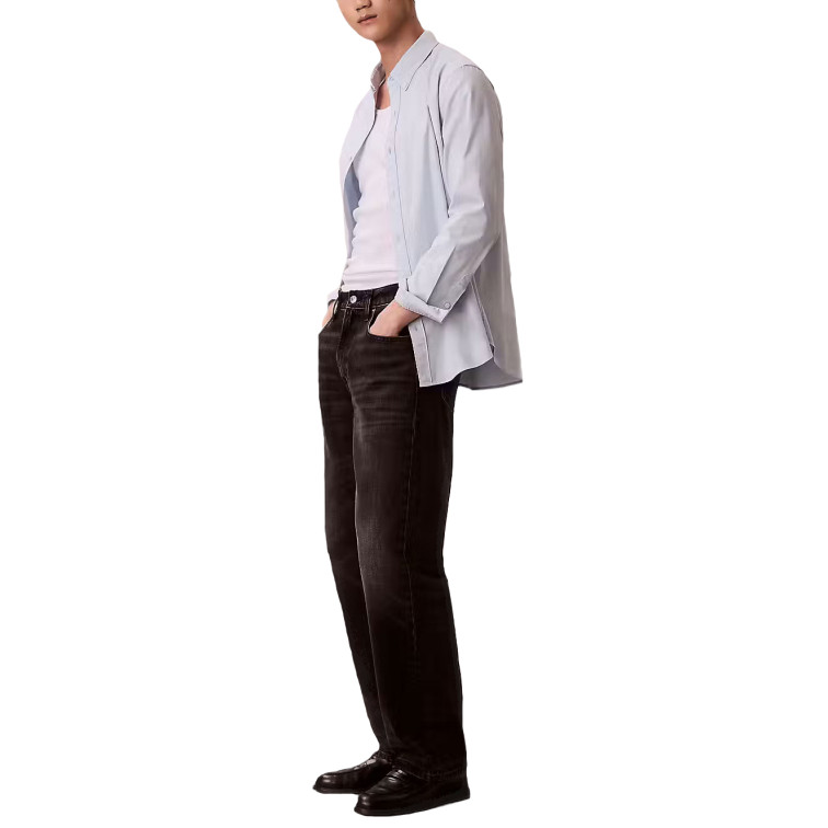 chemise homme  calvin klein m ls solid oxford classic shir