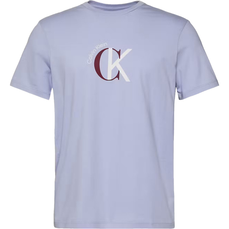 t-shirt homme  calvin klein m ss 30s whsl ckj 2tone ck gra