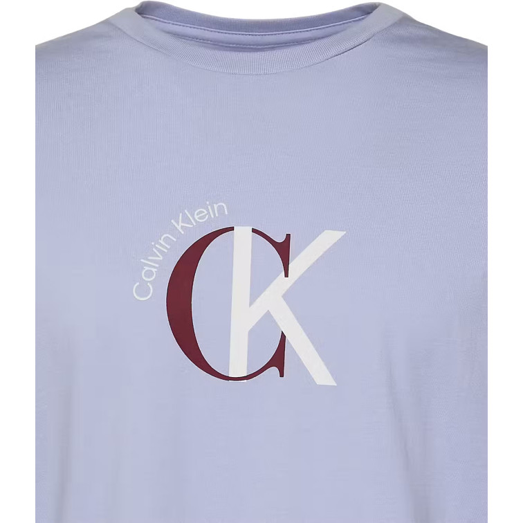 t-shirt homme  calvin klein m ss 30s whsl ckj 2tone ck gra