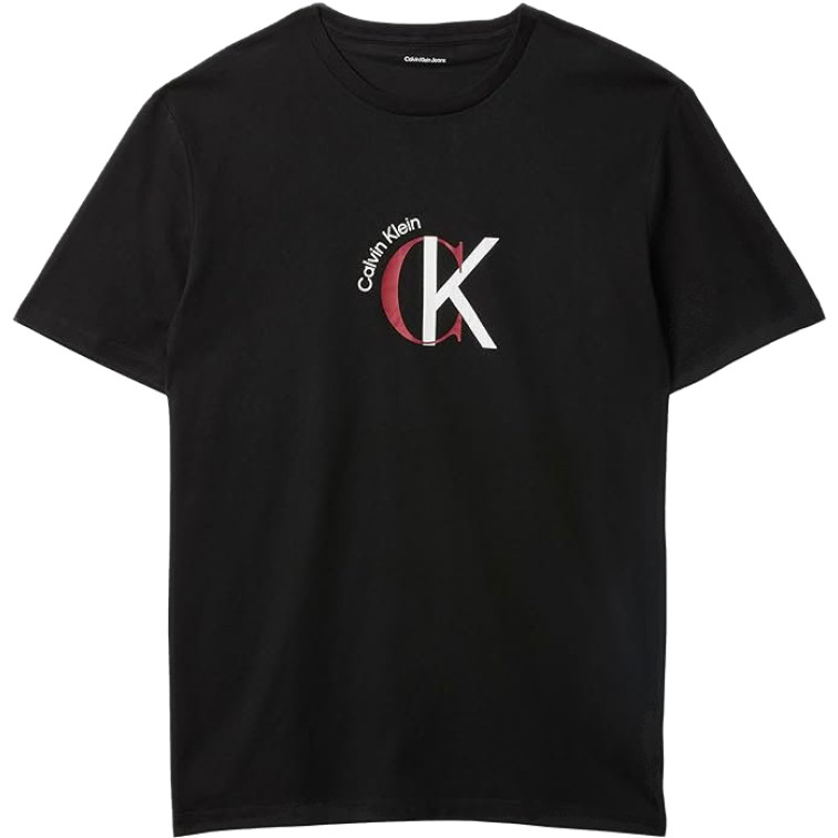 t-shirt homme  calvin klein m ss 30s whsl ckj 2tone ck gra