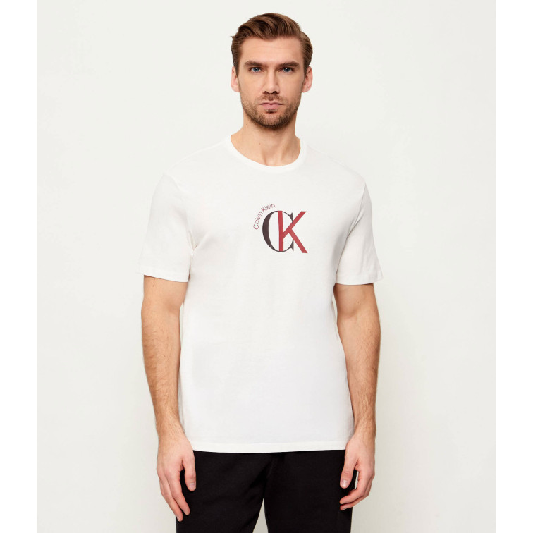 t-shirt homme  calvin klein m ss 30s whsl ckj 2tone ck gra