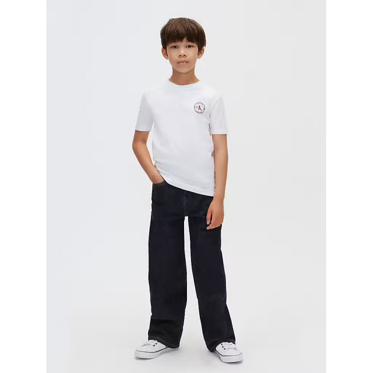 t-shirt garçon  calvin klein b ck small chest circle ss t-s