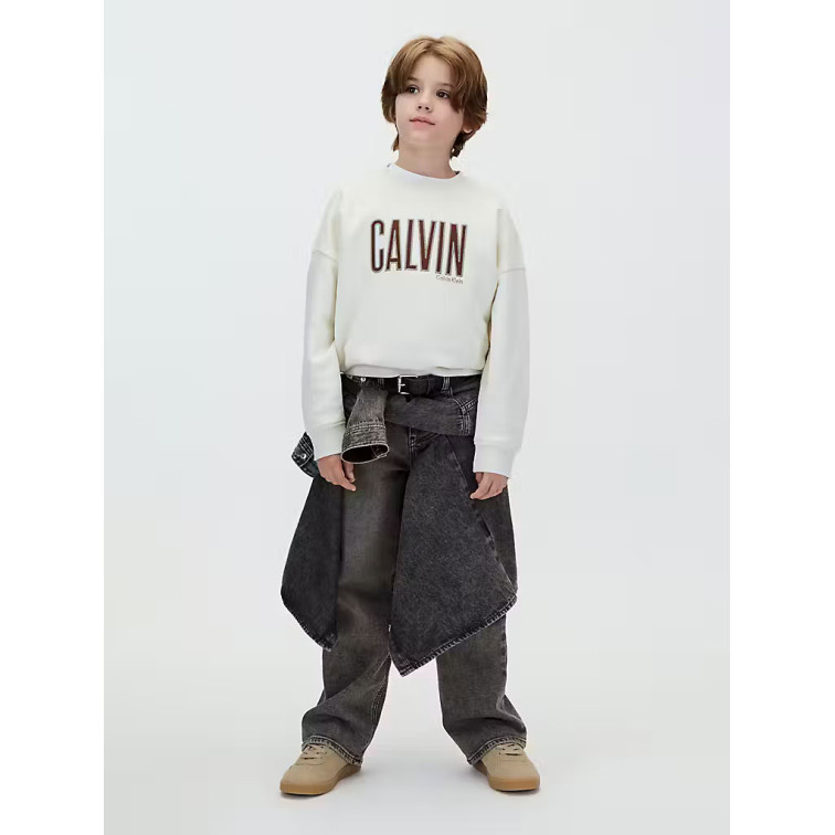 sweat-shirt garçon  calvin klein b calvin applique cn sweatshir