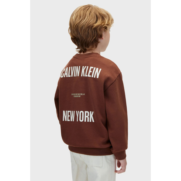 sweat-shirt garçon  calvin klein b back print cn sweatshirt