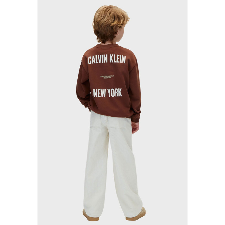sweat-shirt garçon  calvin klein b back print cn sweatshirt