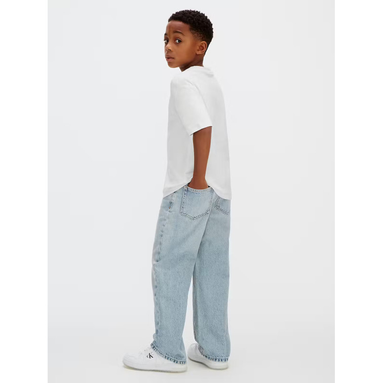 t-shirt garçon  calvin klein b varsity logo ss t-shirt