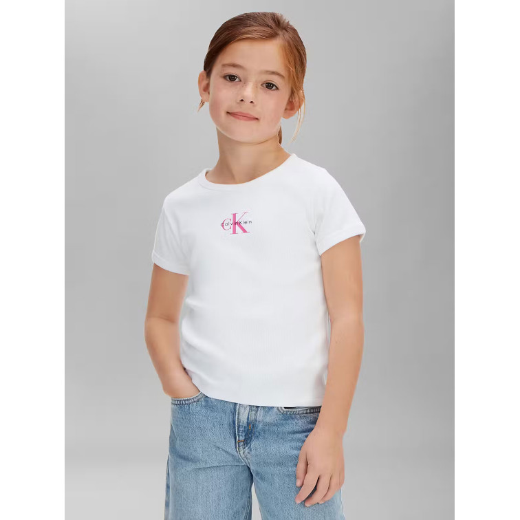 fille g singelogo rib baby tee ss yaf