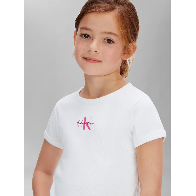 fille g singelogo rib baby tee ss yaf